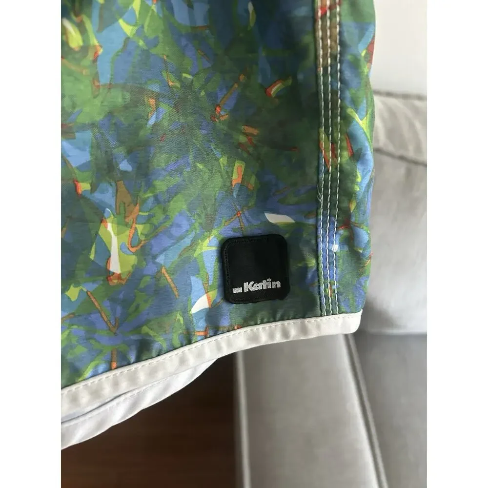 Katin Custom Fit Swim Trunks Mens 32 Tropical Board Shorts Surf USA Camu